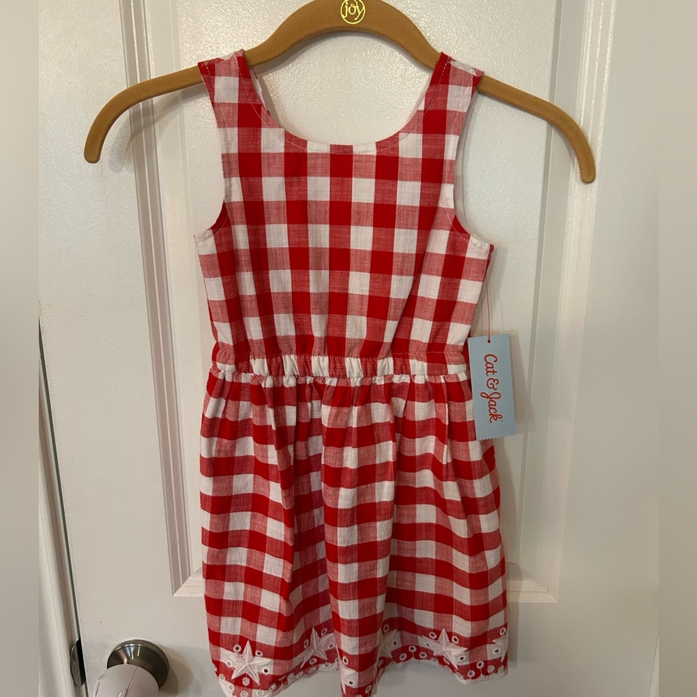 Cat & Jack Red Checkered Dress